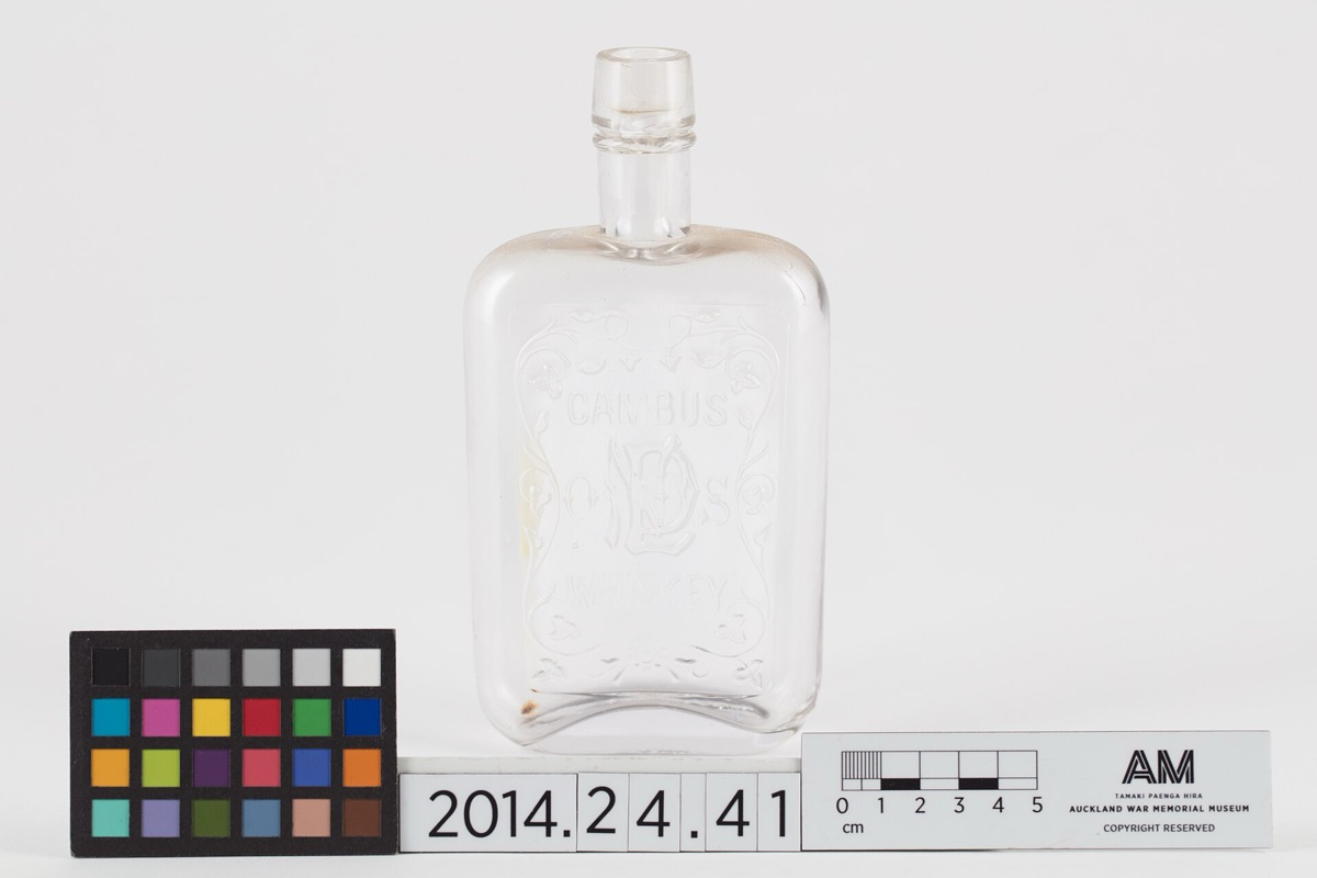Whiskey bottle and glass at Johnny Walker Distillery