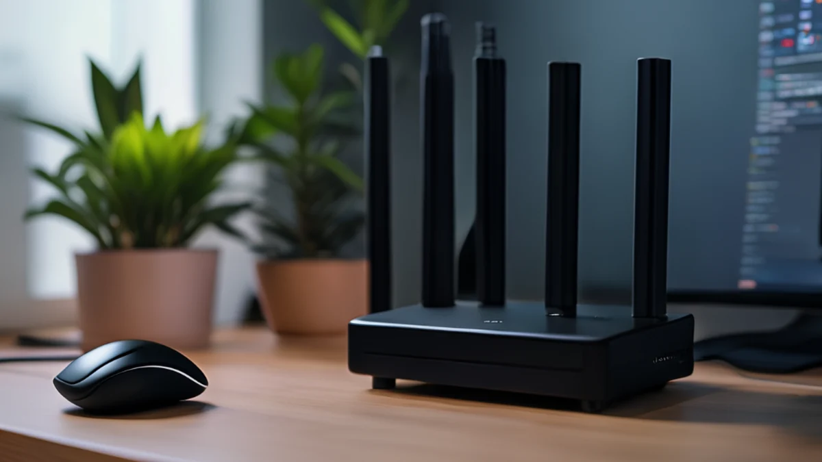 Routeur 5G com antenas externas para conexão Wi-Fi rápida